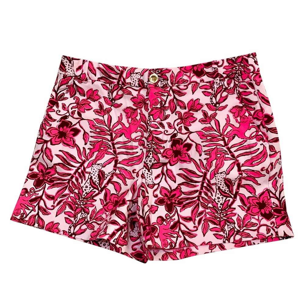 NWT Lilly Pulitzer Gretchen High Rise Shorts Size 12 Tropical Vacation Vibrant
